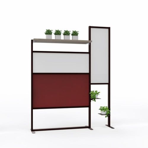 Free-standing office divider - TETRIXQ140 - STUDIO T - anodized aluminum / methacrylate / modular