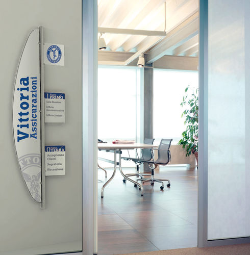 Wall-mounted signboard - InUno - STUDIO T - Plexiglas® / indoor