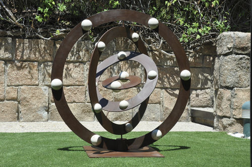 COR-TEN® steel sculpture - ESFERA ARMILAR - GONZALO DE SALAS - for public space