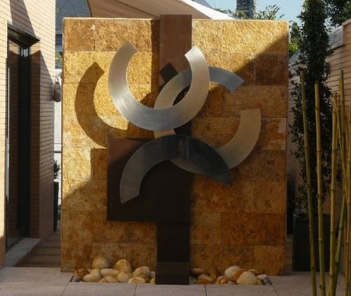 Stainless steel sculpture - RELIEVE CIRCULOS - GONZALO DE SALAS - for public space