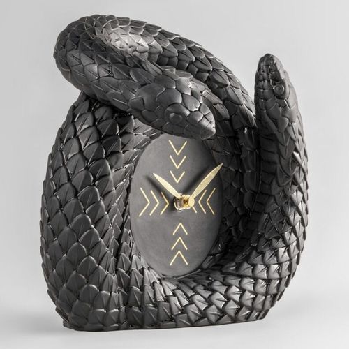 Contemporary clock - Snakes  - Lladró - table / analog / porcelain