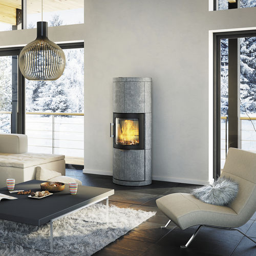 Wood heating stove - 7150 - HWAM Intelligent Heat AS - 0 - 5 kW / contemporary / soapstone