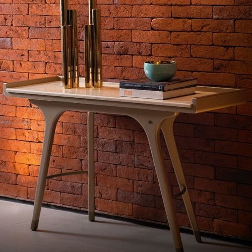 Contemporary sideboard table - TEN 101 - Adriana Hoyos - marble / quartzite / wooden base