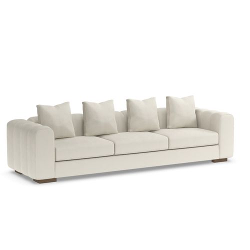 Contemporary sofa - RUMBA 210 - Adriana Hoyos - fabric / with armrests / with removable cushion