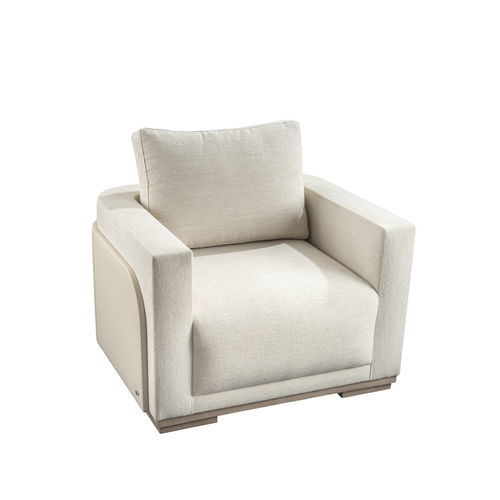 Contemporary armchair - GALAPAGOS 310 - Adriana Hoyos - fabric / leather / with removable cushion