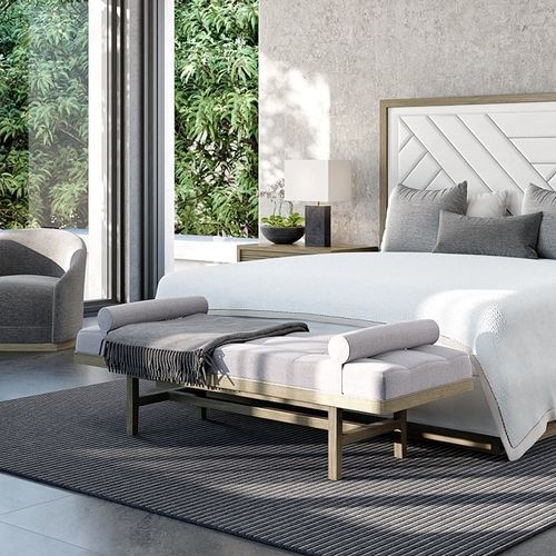 Contemporary bed online bench