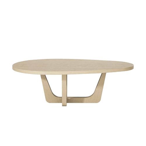 Contemporary coffee table - RUMBA 200 - Adriana Hoyos - oak / oak base / home