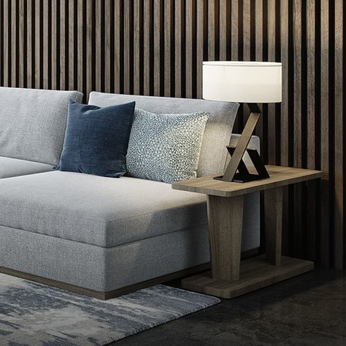 Contemporary side table - GALAPAGOS 750 - Adriana Hoyos - wooden / wooden base / rectangular