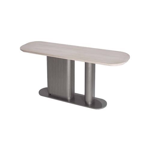 Contemporary sideboard table - GEM 110 - Adriana Hoyos - wooden / wooden base / oval