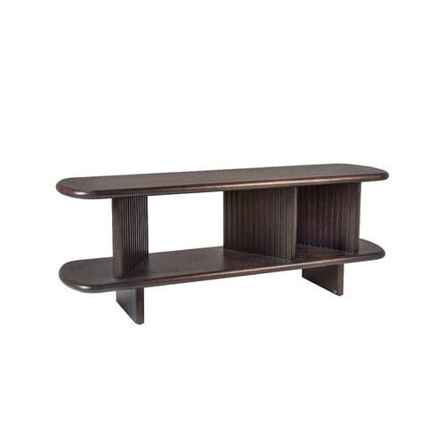 Contemporary sideboard table - LUA 100 - Adriana Hoyos - solid wood / solid wood base / rectangular