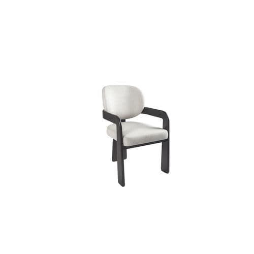 Contemporary dining chair - LUA C/B 100 - Adriana Hoyos - indoor / fabric / solid wood base