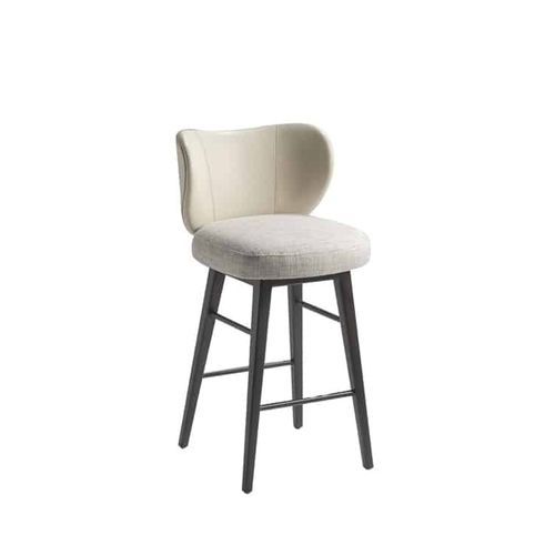 Contemporary bar chair - RUMBA 100 - Adriana Hoyos - indoor / fabric / wooden base