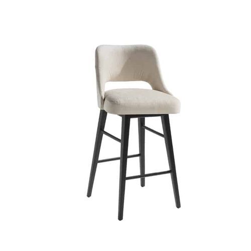 Contemporary bar chair - TEN 100 - Adriana Hoyos - indoor / fabric / wooden base
