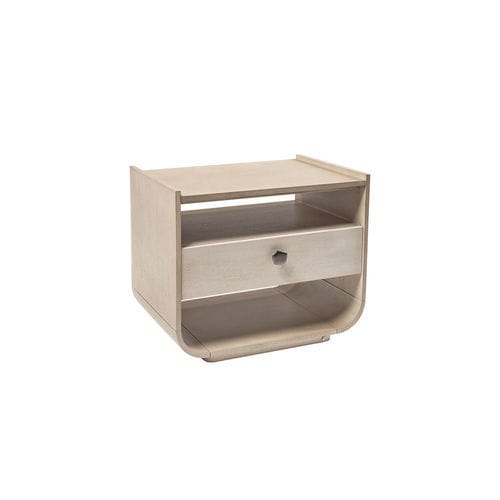 Contemporary bedside table - LUA 100 - Adriana Hoyos - wooden / wooden base / rectangular