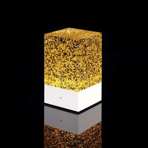 Table lamp - D-CÜB OR - DACRYL® - acrylic glass / original design / wireless