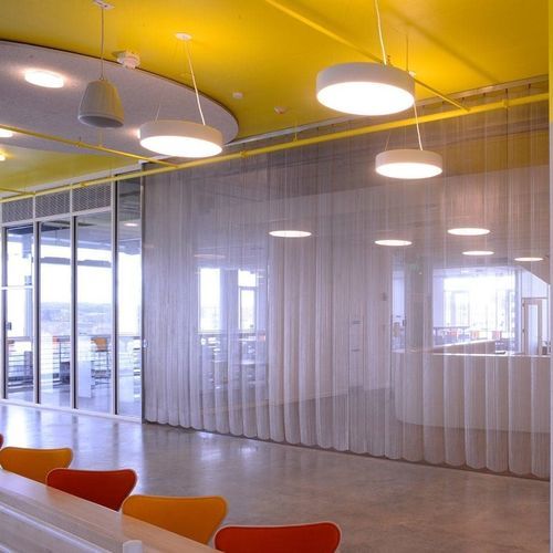 Metal fastening system - CURTAIN - Cambridge Architectural Mesh - for facade cladding / interior / exterior