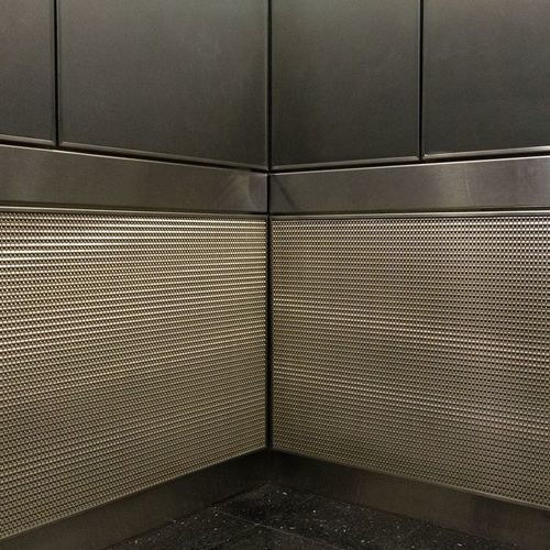 Stainless steel woven wire fabric - 148 W. 24TH STREET  - Cambridge Architectural Mesh - brass / for interior / building