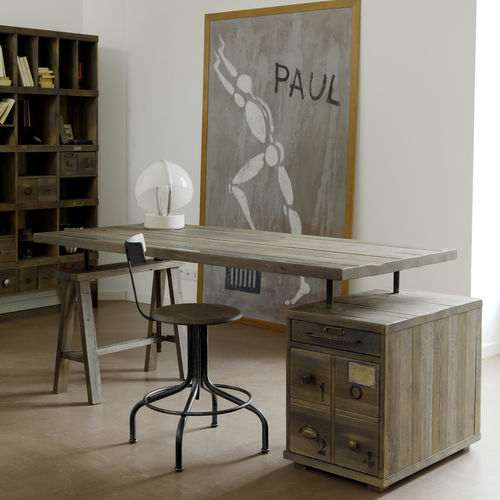 Traditional desk - HISTOIRE À TIROIR - Artcopi - wooden / with storage compartment