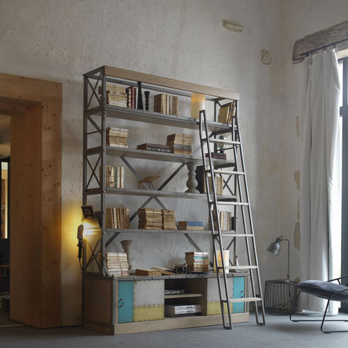 Traditional shelf - NUANCES - Artcopi - wooden / metal / with storage compartment