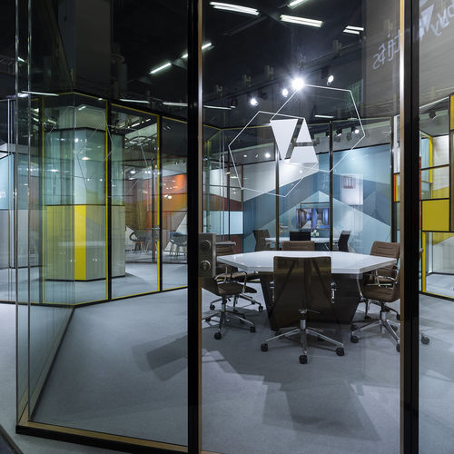 Glass Partition wall system - Modular Aluminium Glazed Partition