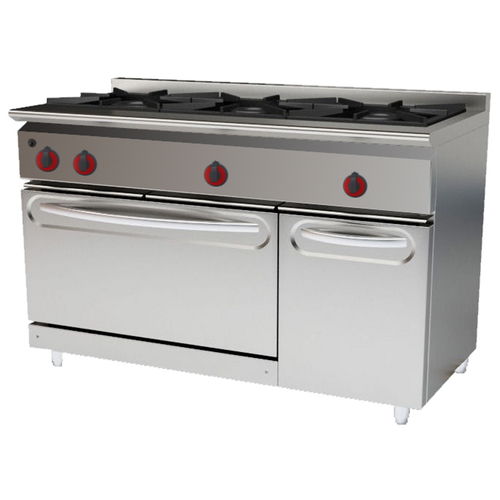 Gas range cooker 33011255 Mas Baga commercial / 2 oven / 3 burner