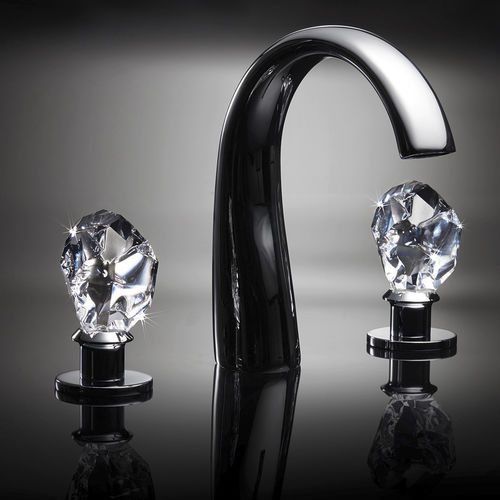 Double-handle washbasin mixer tap - 73 005P O | 73 005P CR - Griferías Maier - countertop / chromed metal / indoor