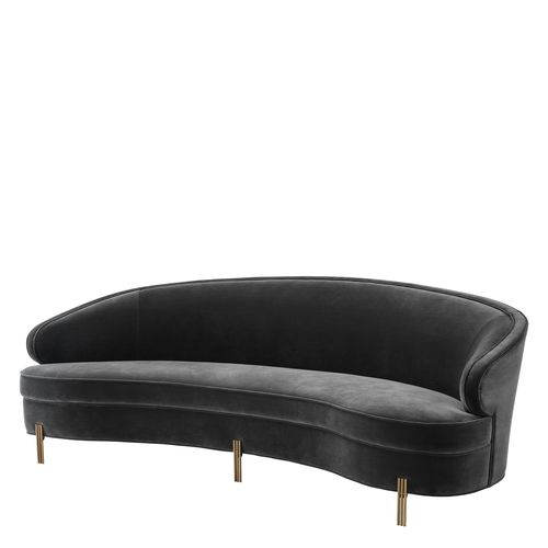 Contemporary sofa - PIERSON - EICHHOLTZ - velvet / upholstered / black