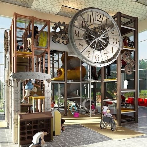 Playground structure - CONTAINED – MEDIUM - Soft Play LLC - for public building / interior / metal