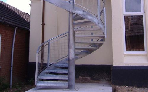 Spiral staircase - SKILTS - Canal Engineering - metal step / steel ...