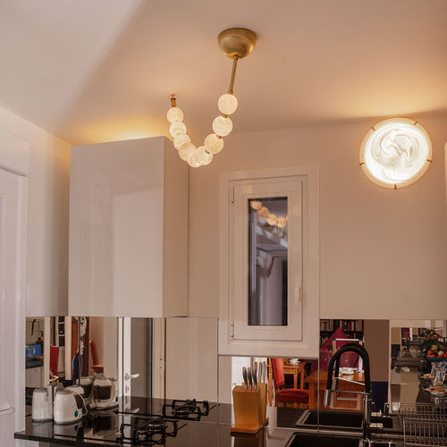Contemporary wall light - JUPITER - Semeur d'étoiles - indoor / glass / round