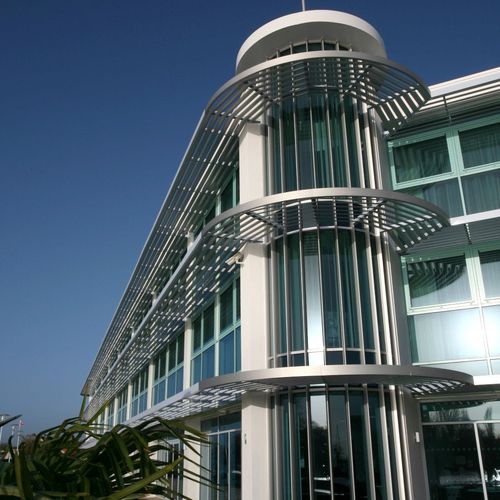 Aluminum solar shading - MATRIX XL - Levolux - steel / extruded aluminum / for facade