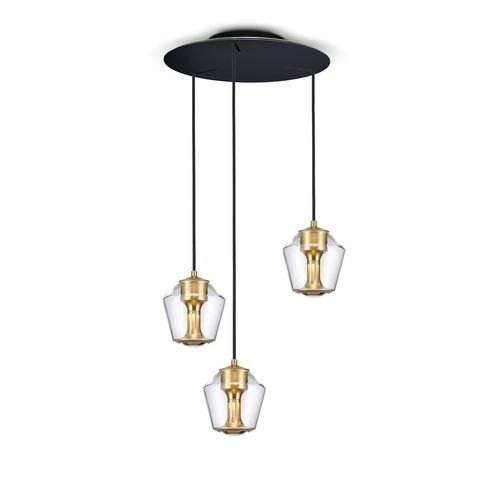 Pendant lamp - Ethics GPL - less'n'more - anodized aluminum / blown glass / crystal