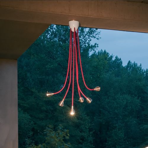 Pendant lamp - Athene DL - less'n'more - aluminum / brushed aluminum / glass