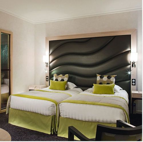 Double bed headboard - SAINT MALO - COLLINET - contemporary / wooden / upholstered