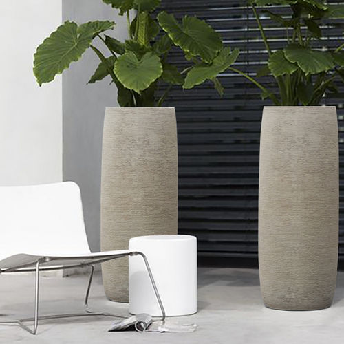 Composite planter - TERRA - Jardinico - round / contemporary / commercial