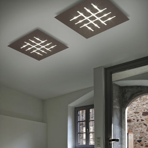 Contemporary Ceiling Light Pattern 2095 Pl50 Pl80 Braga F Lli S N C Square Rectangular Metal