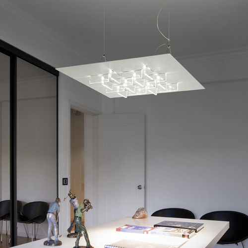 Hanging light fixture - CRISTALLI 2051-S/50 - BRAGA F.LLI s.n.c. - LED / square / metal