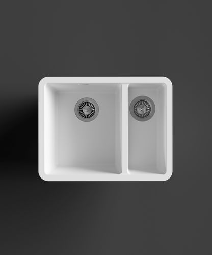 Double kitchen sink - RCS490D - HI-MACS® - without drainboard / Solid Surface / overmount