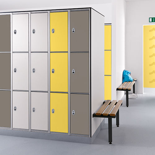 Contemporary locker room bench Venesta wooden / steel / without