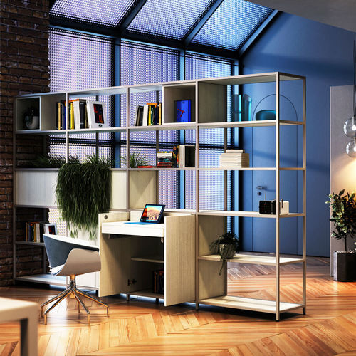 Free-standing shelves - SMART - Styloffice S.p.a. - contemporary / metal / wooden
