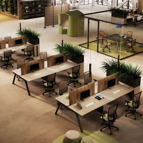 Workstation desk - NATIVA - Styloffice S.p.a. - free-standing / 2 person / 2-4 person