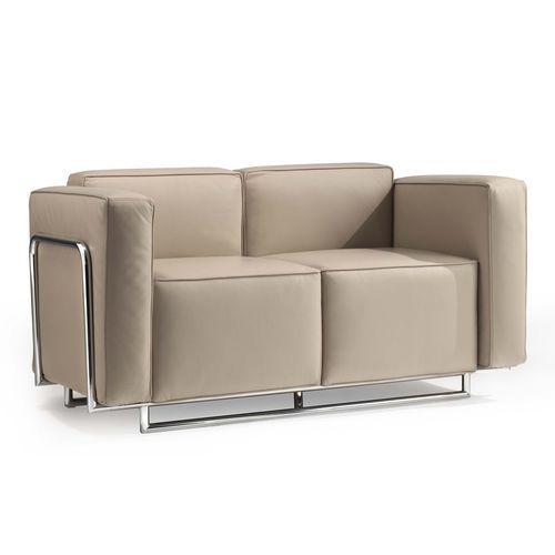 Contemporary sofa - LOUNGE - Styloffice S.p.a. - fabric / leather / gray