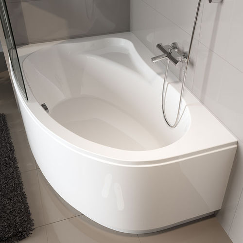 Corner bathtub - LYRA - RIHO - acrylic / whirlpool / white