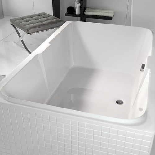 Acrylic bathtub - SOBEK - RIHO - double / whirlpool / white