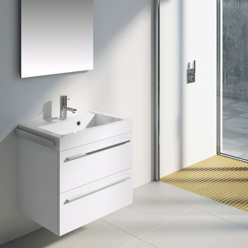 Double washbasin cabinet - BOLOGNA - RIHO - wall-hung / wooden / melamine