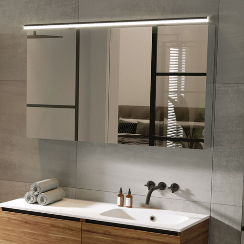 Modern bathroom mirror deals cabinet