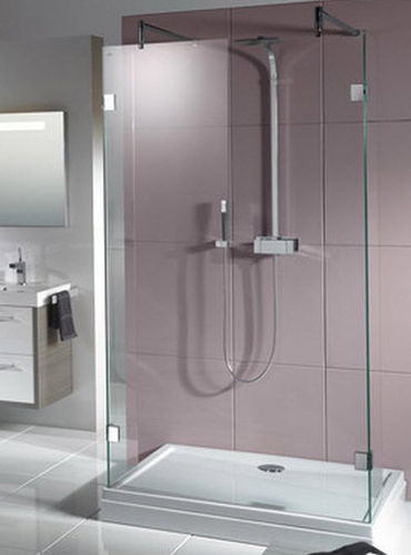 Fixed shower screen - SCANDIC S202 - RIHO - tempered glass / frameless