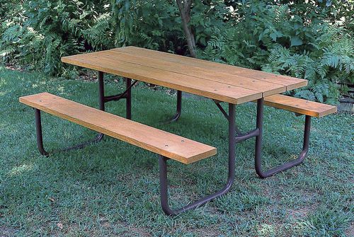 Contemporary picnic table - 71 - DuMor, Inc. - wooden / aluminum / plastic