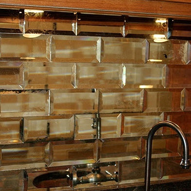 Rectangular glass brick - MIRRORUNIQUE - Aag-glass - mirror / wall-mounted