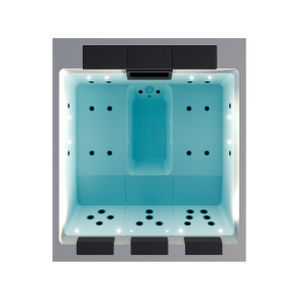 Above-ground hot tub - Lounge Divine - Portcril,SA - rectangular / 3-seater / aluminum